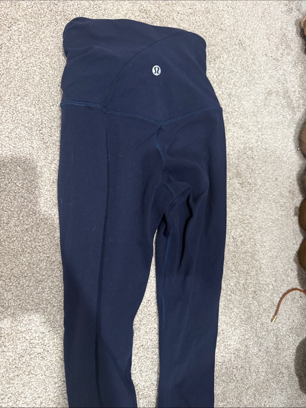 Lululemon Navy V Waist Leggings
